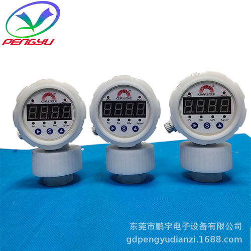 供应台湾原装华记PVDF隔膜式数显压力表SS-EM19/25压力计