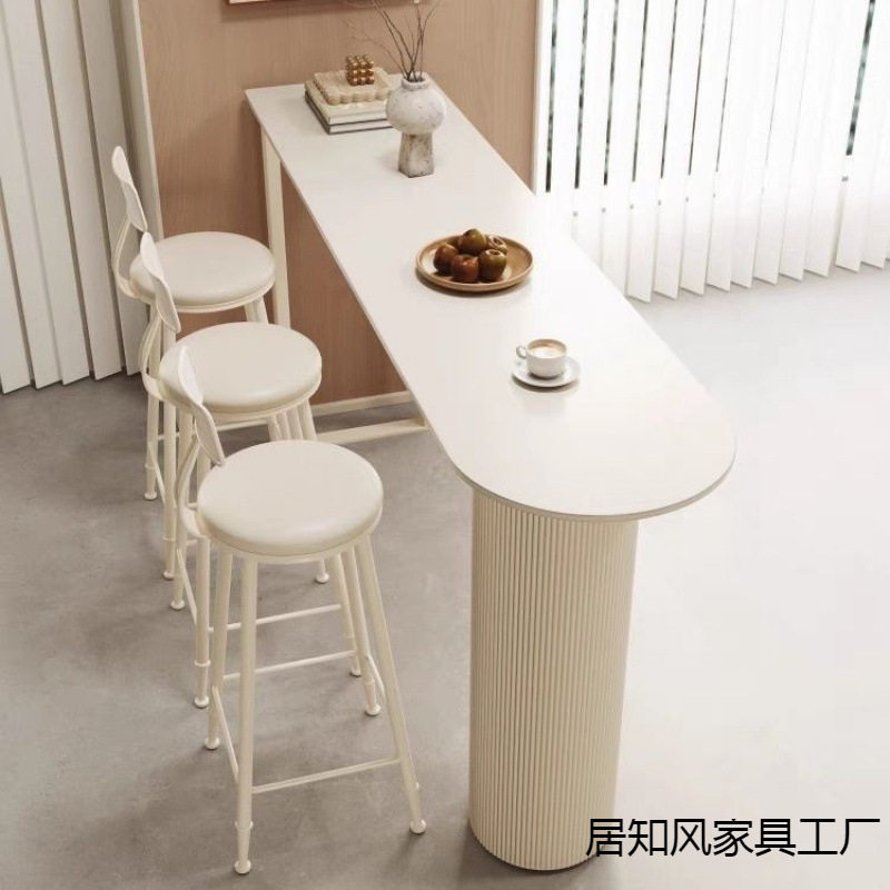 轻奢岩板吧台桌家用客厅厨房边隔断吧台阳台靠墙垭口小户型高脚桌
