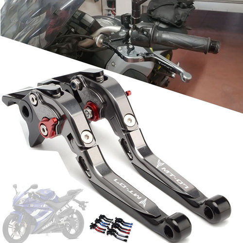 适用于MT-07/MT07/FZ07摩托车CNC伸缩折叠刹车离合手柄拉杆牛角