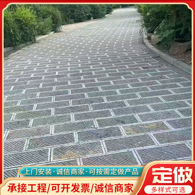 广场工程景区仿古錾道面石材庭院防滑铺路青石板踏步石青石板厂家