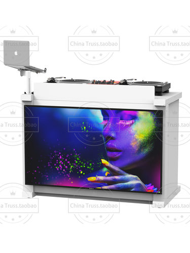 便携DJ打碟机桌折叠酒吧MC桌混音台桌工作站DJ Booth黑色默认项无