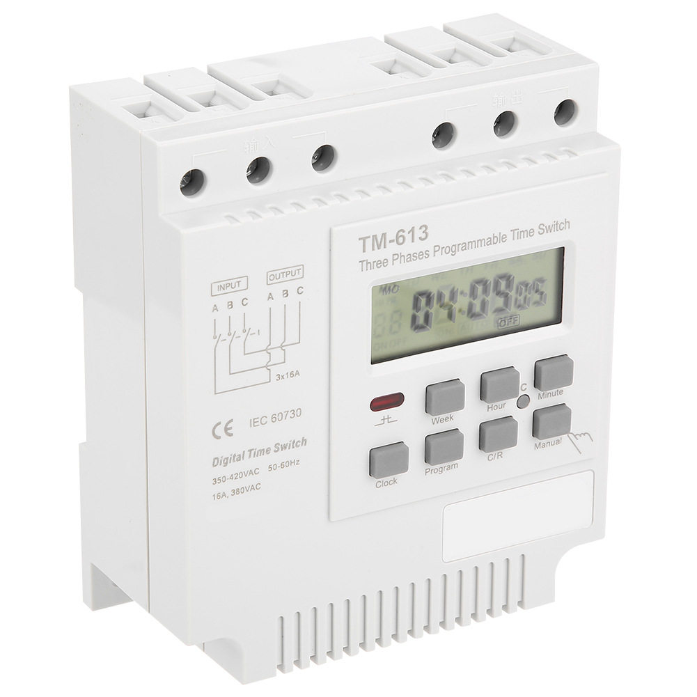 TM613智能三相定时器开关/微电脑时控开关/水泵定时开关380V图片