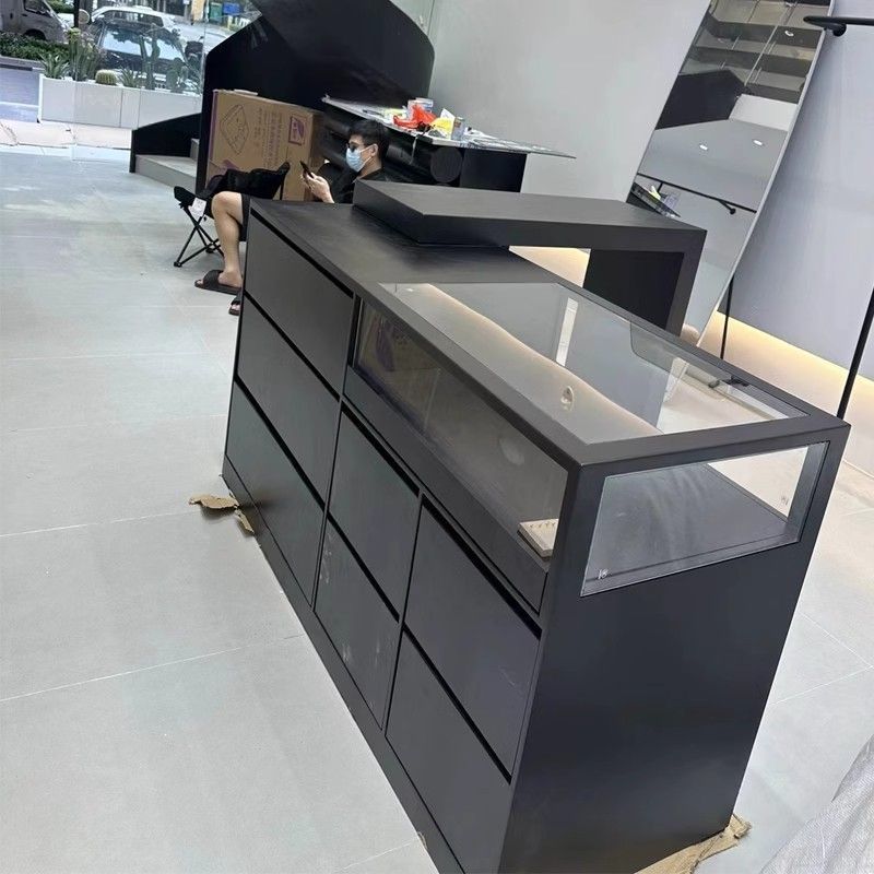 GYA中岛玻璃服装店流水展示台展示收银台储物柜柜台摆件吧台陈列图片