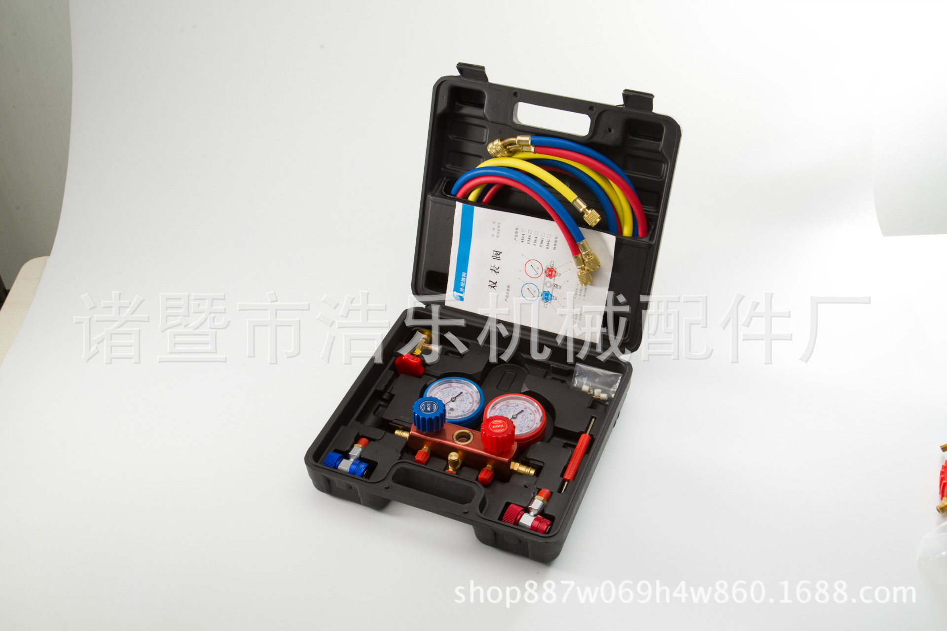 厂家直销汽车加氟表组冷媒表套装双表阀加氟工具铝双表精密