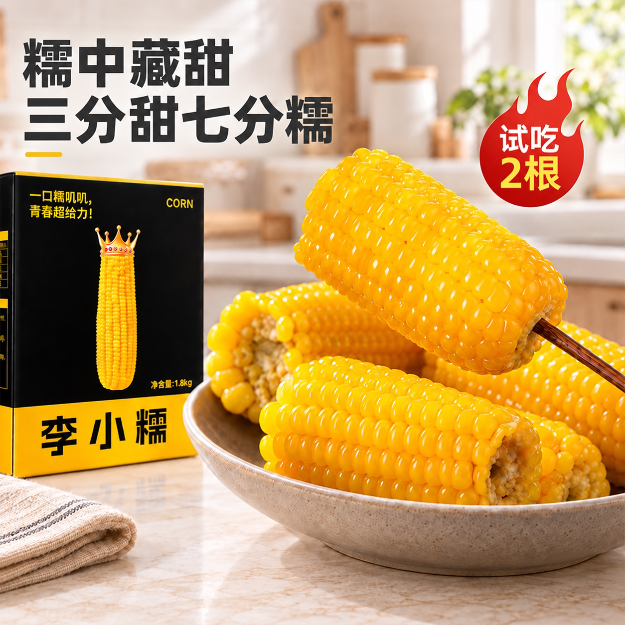 李小糯内蒙黄甜糯真空当季新鲜