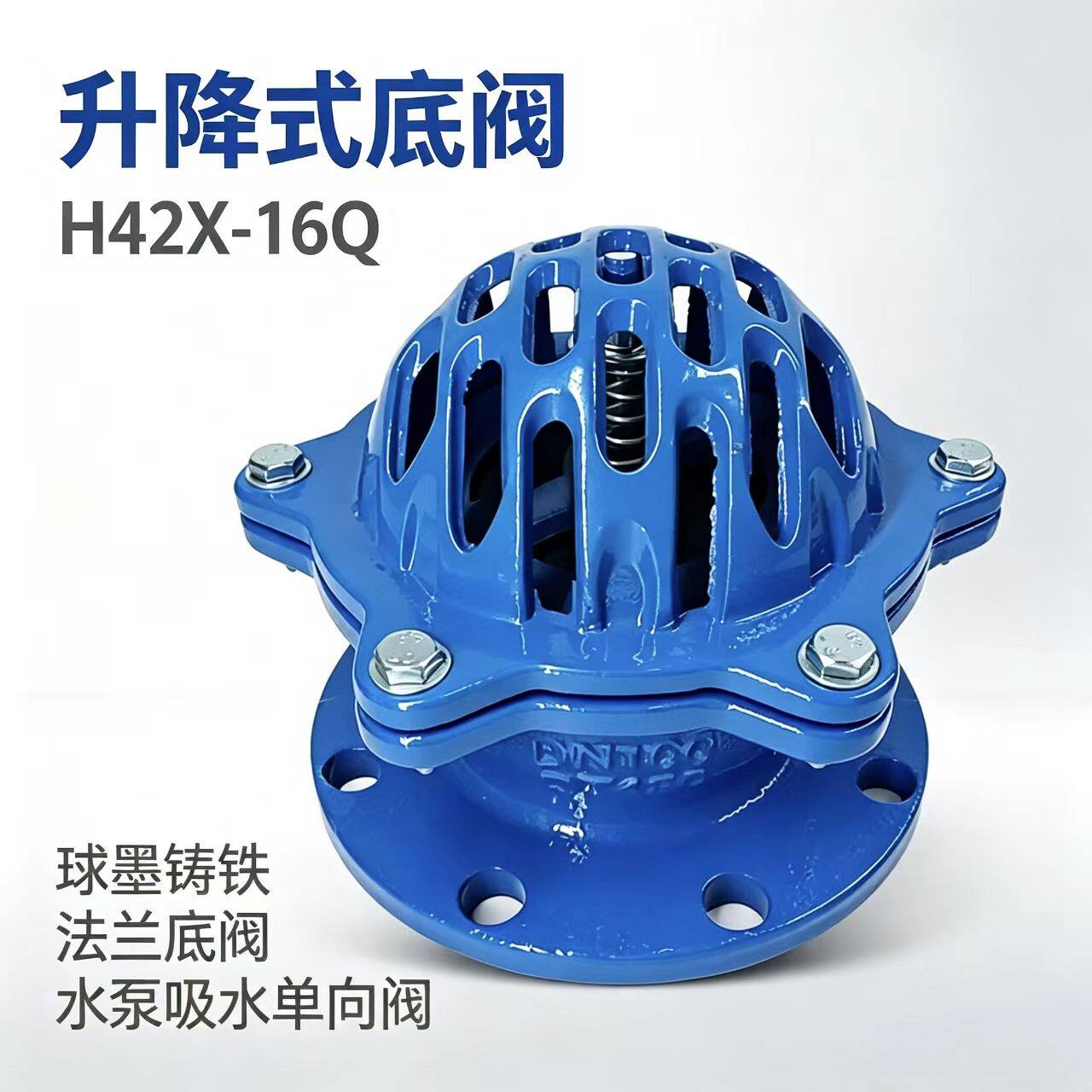 H42X-16Q 升降式底阀 球墨铸铁法兰水泵吸水止回阀