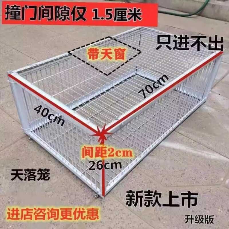 只进不出鸟笼全自动天落笼子撞门户外抓收鸽子捕加密可连续用图片
