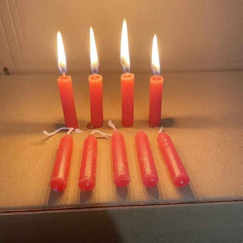 特价蜡烛多尺寸家用无烟停电红色白色供佛照明石蜡不流节日小蜡烛