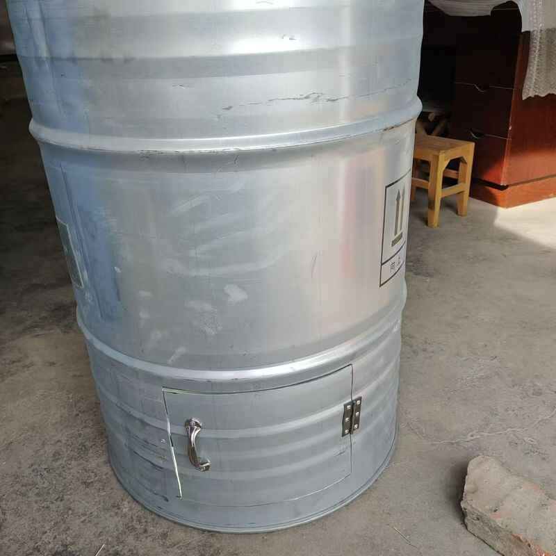 镀锌大口径铁桶熏肉桶开口可移动超厚熏肉烧烤大铁桶一体机烟熏桶