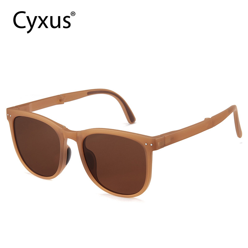 Cyxus折叠偏光墨镜女款高级感时尚口袋太阳镜防紫外线超轻眼镜