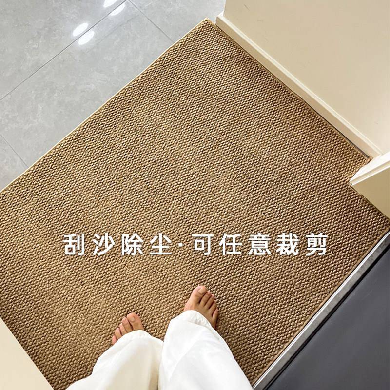 2026新款入户地垫简约高级门口脚垫玄关防滑彷剑麻防猫抓脚垫裁剪
