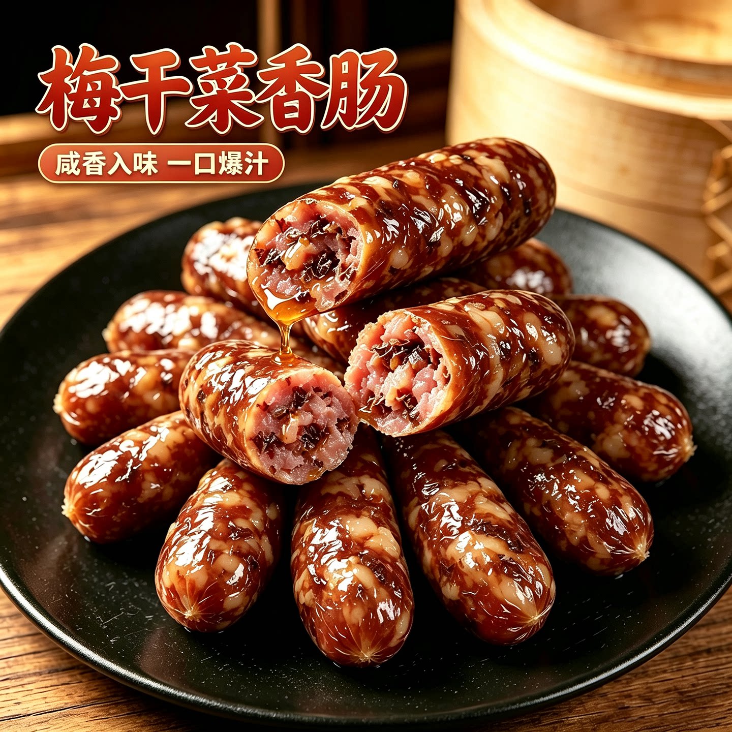 梅干菜香肠腊肠250g煲仔饭新鲜猪肉口感正宗农家手工金华风味