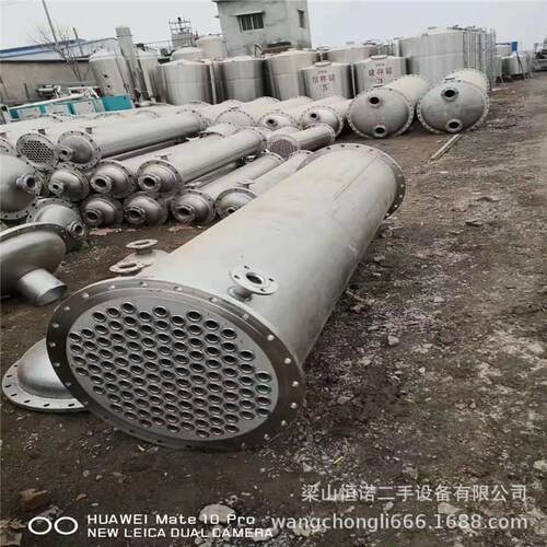 二手60平方100平方不锈钢列管冷凝器 蒸汽冷凝水换热器 304材质的
