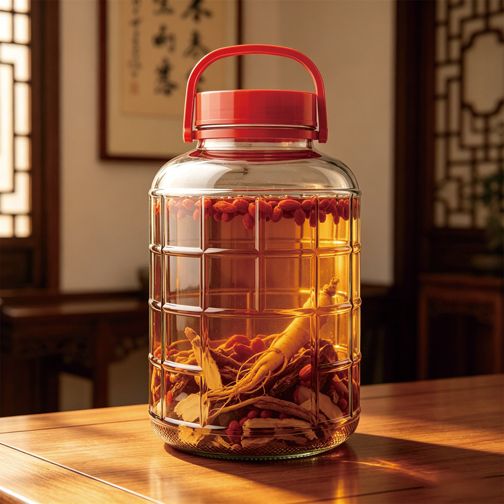 泡酒玻璃密封罐食品级泡菜专用坛罐子腌菜糖蒜酸菜家用加厚玻璃瓶