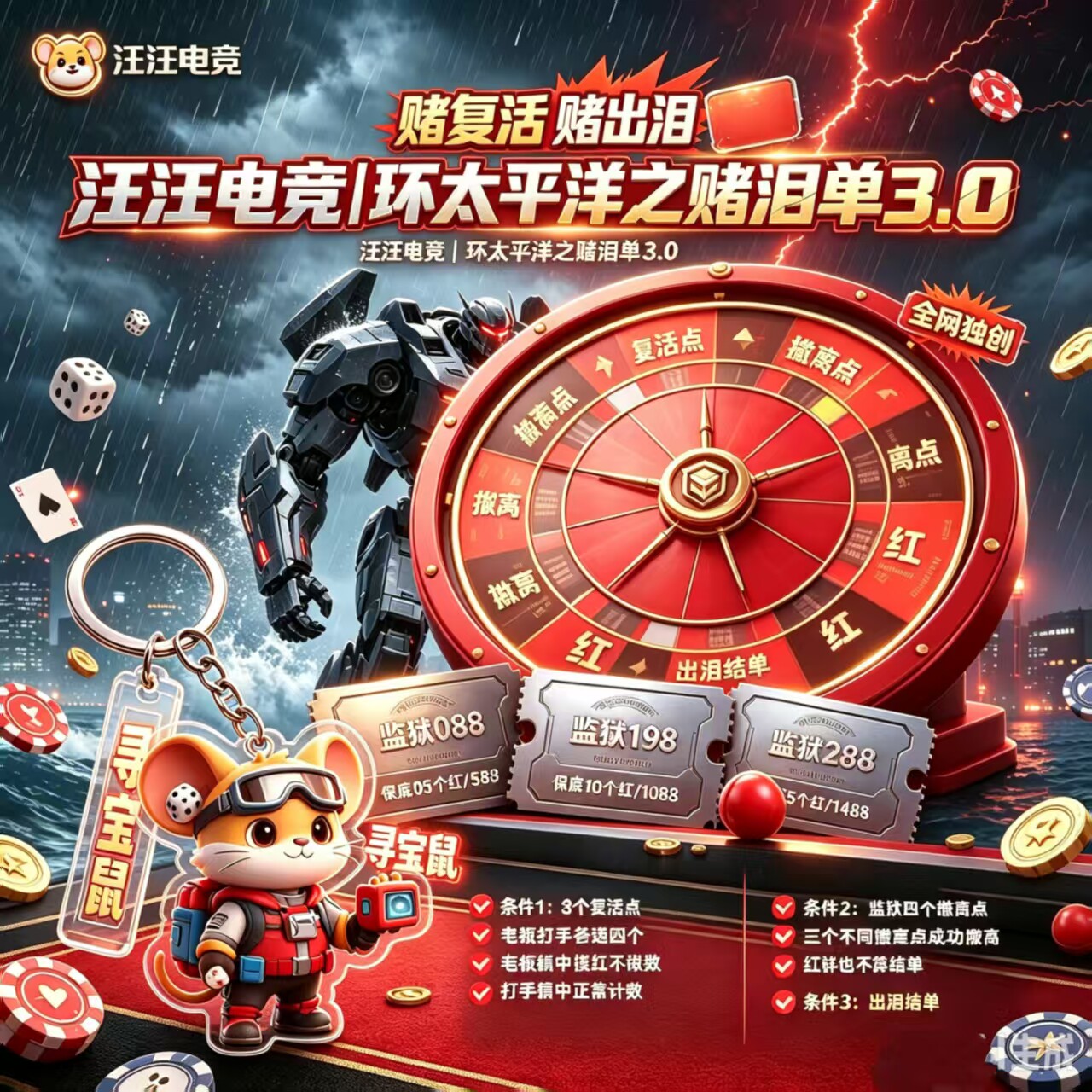 首创/环太平洋之赌泪单3.0/新品/寻宝鼠/三角洲寻宝鼠/海洋之泪/图片