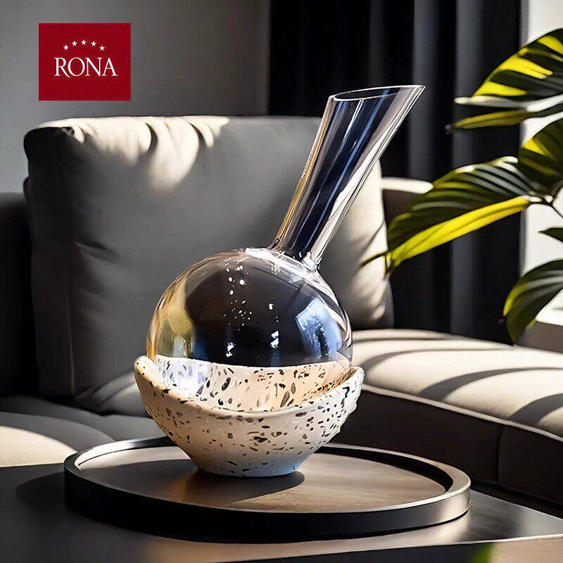 RONA洛娜欧洲进口醒酒器水晶玻璃酒店家用高端奢华红酒斜口醒酒器