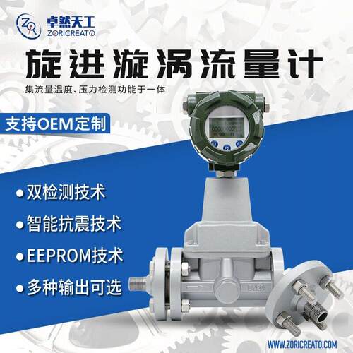 矿业本安型智能旋进漩涡流量计天然气工业DN50精度流量传感器