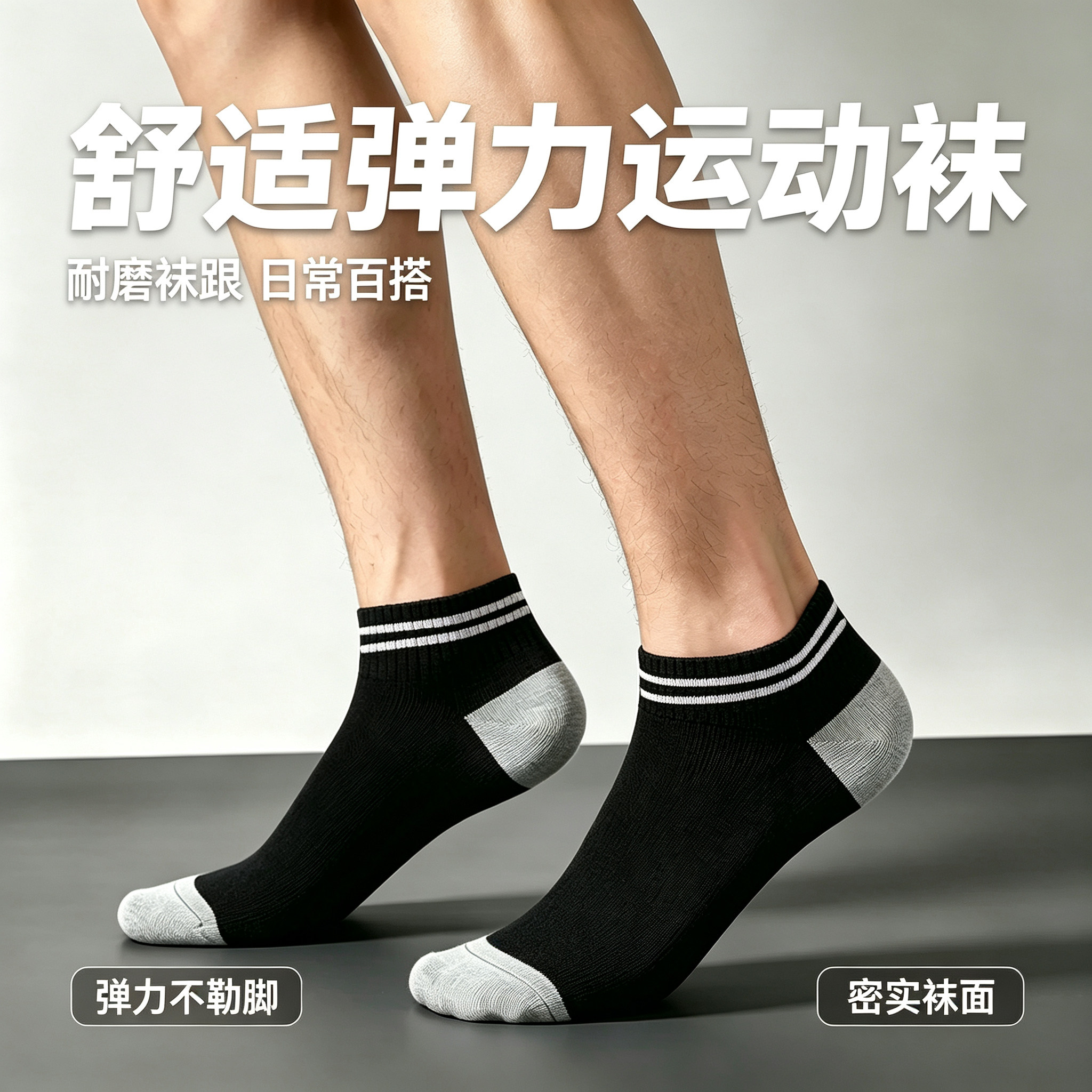 青少年运动袜子男学生透气防臭吸汗2026新款薄款儿童纯棉100全棉