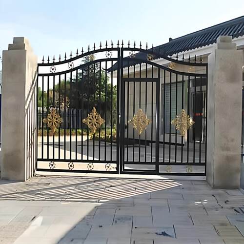 铁艺大门庭院门花园别墅大门双门围墙乡村家用农村自建院子铁门