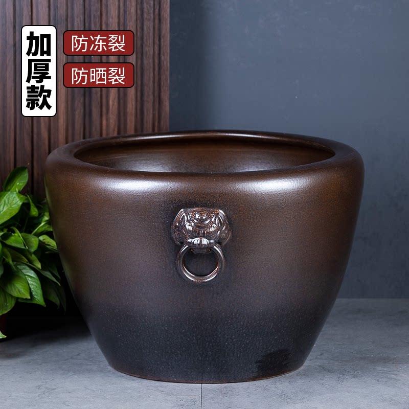 陶瓷养鱼缸养荷花睡莲盆乌龟水缸庭院客厅大水缸大型锦鲤大缸老式