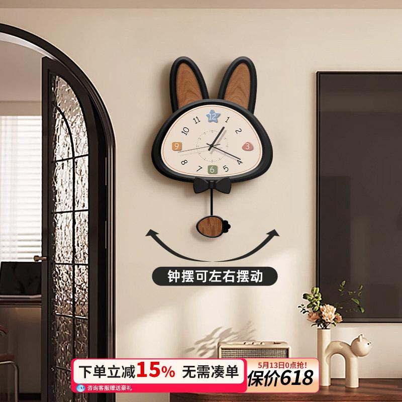 现代简约客厅艺术挂钟2026新款网红创意时钟挂墙饭厅钟表家用挂表