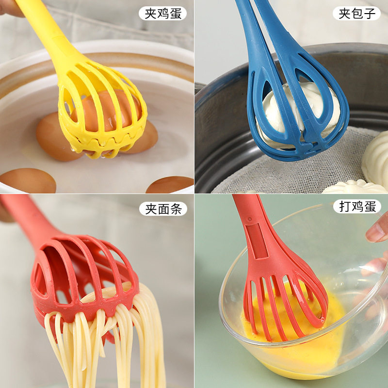 多功能三合一打蛋器食品夹面条夹烘焙工具鸡蛋搅拌棒手动打蛋器图片