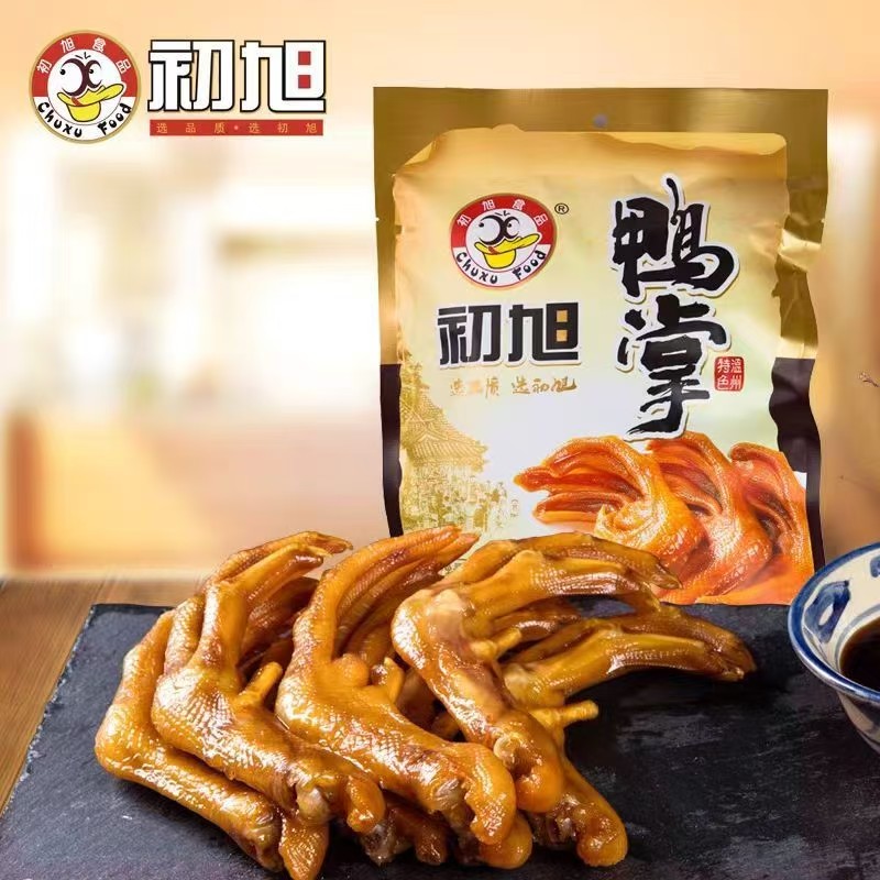 【门店同款】初旭鸭掌420g温州特色卤味鸭爪休闲鸭货零食独立包装