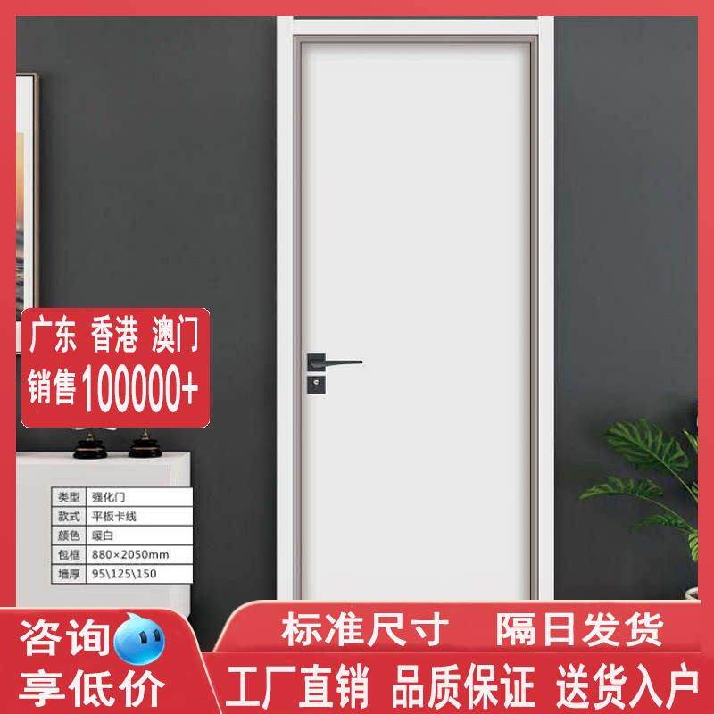 实木门复合轻奢室内门白色卧室门套装门定制隔音免漆现货房间门