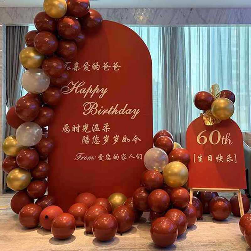 妈妈60岁寿宴生日布置老人退休70祝寿气球装饰80大寿90kt板背景墙