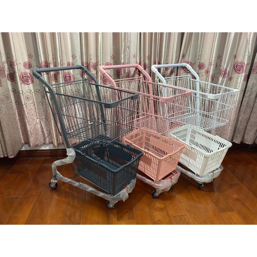 外贸韩国网红双层购物车超市购物中心宠物店小吃店饰品店摊位推车