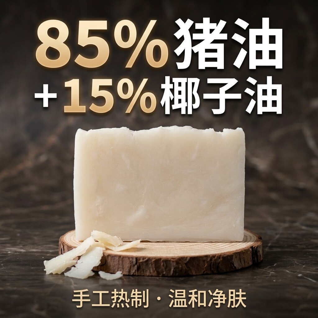 手工猪油皂老式热制工艺纯天然去油污传统土肥皂非传统猪胰子护肤