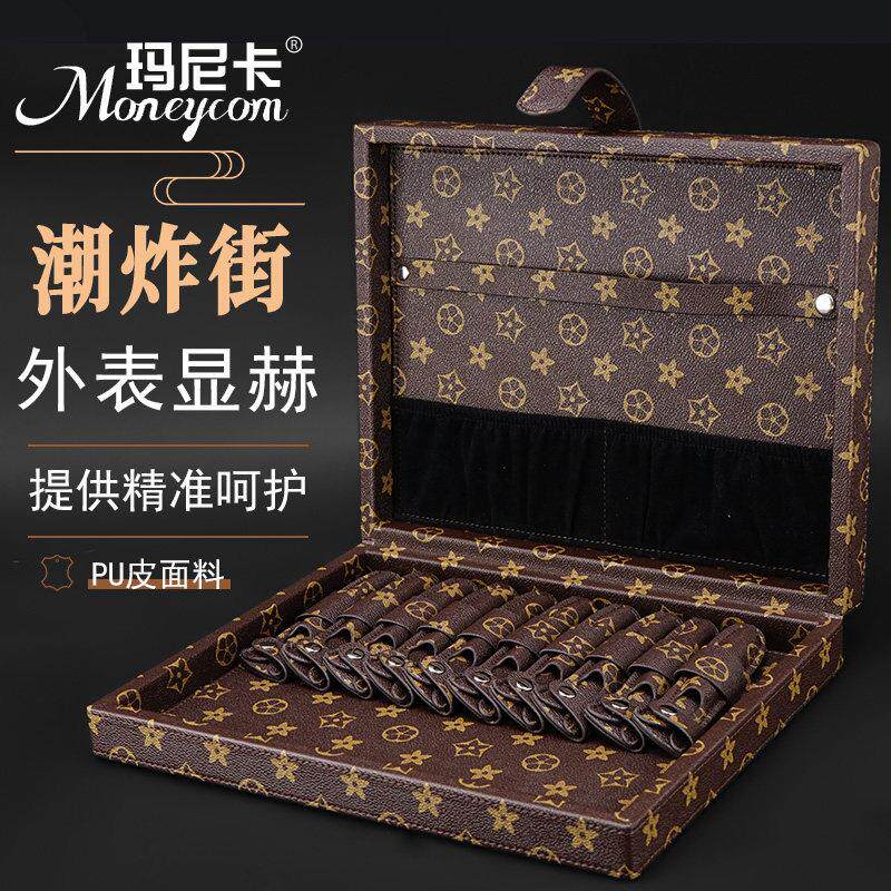 美发剪刀收纳盒子大容量剪发工具包发型师梳子夹子可携式折叠箱包