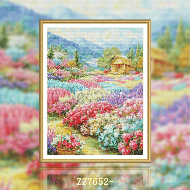 【ZZ7652-花甸幽居】十字绣2025新款客厅小格可爱系列餐