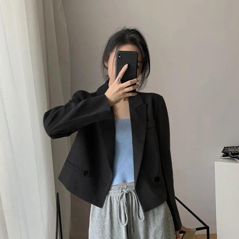 黑色小西装外套女士小个