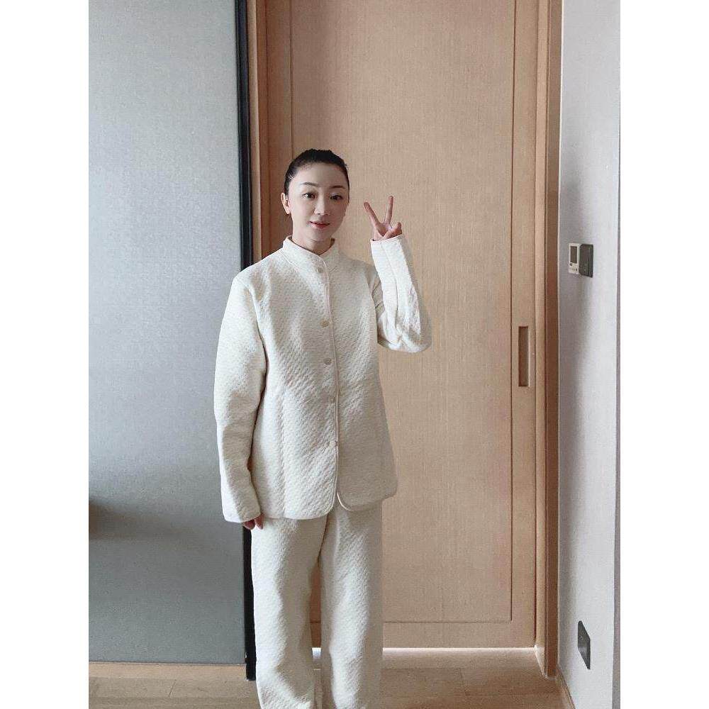 瑶之淘淘●睡眠护肩●居家服保暖护肩颈有机彩棉睡衣空调房月子服
