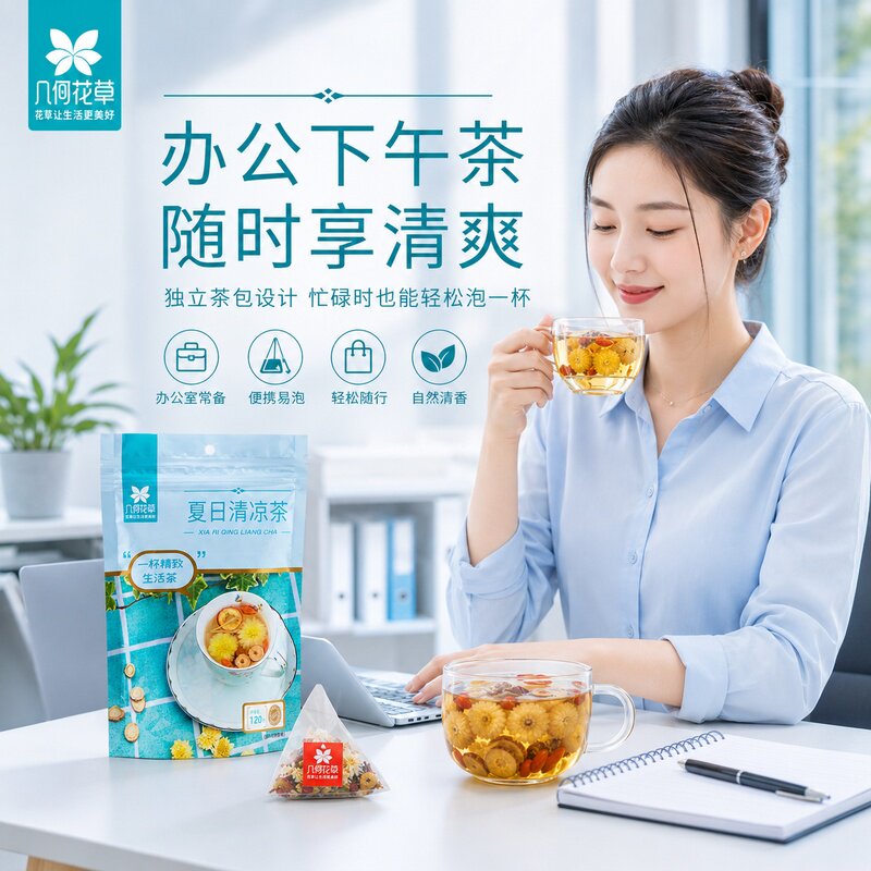 夏日清凉茶饮清热组合型花茶自然独立茶包植物茶轻松泡便携