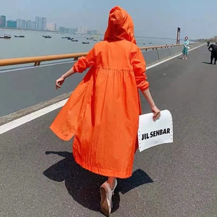 防晒衣女2026夏季新款r中长款韩版百搭沙滩服衫薄款外套女夏天胖m