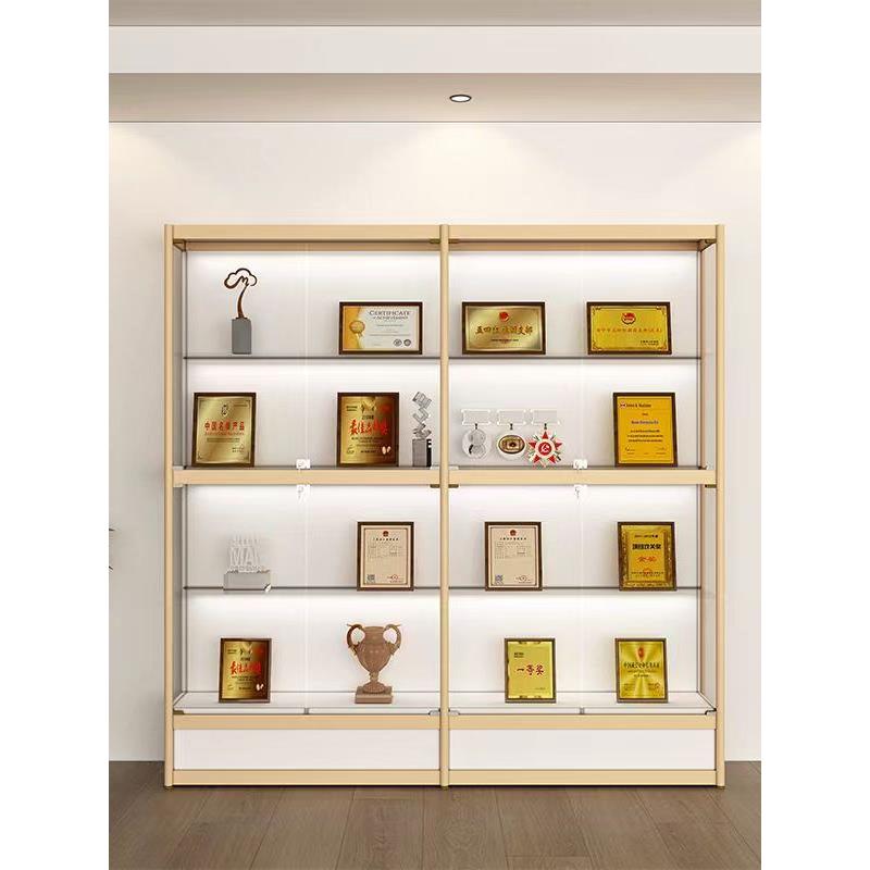 玻璃展示柜汽车用品货架古董珠宝礼品柜化妆品样品展示架柜台展柜