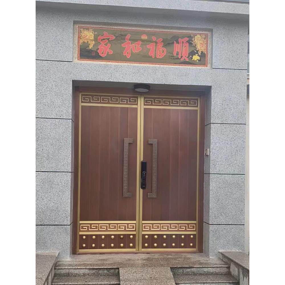 铜门别墅大门农村自建房庭院大门新中式进户乡村对开双四开院子门