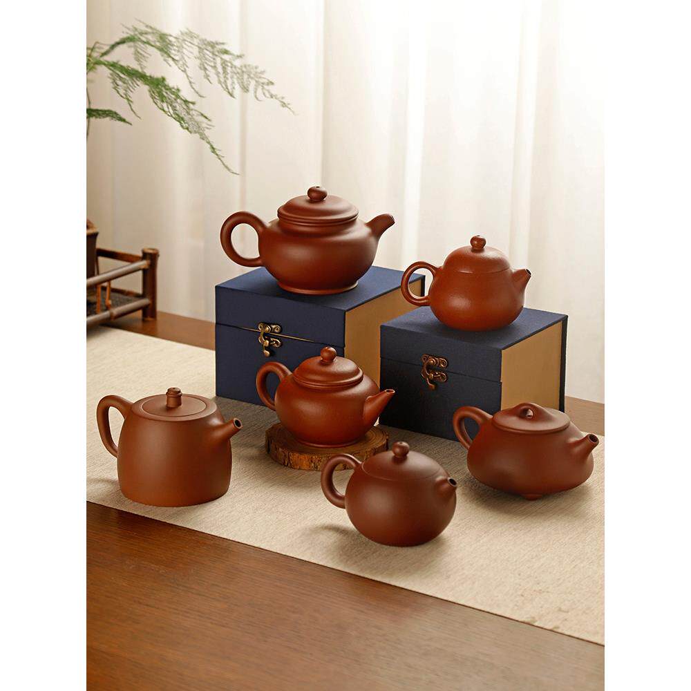 宜兴紫砂壶手工原矿朱泥西施壶彷古汉铎壶家用大号泡茶壶功夫茶具