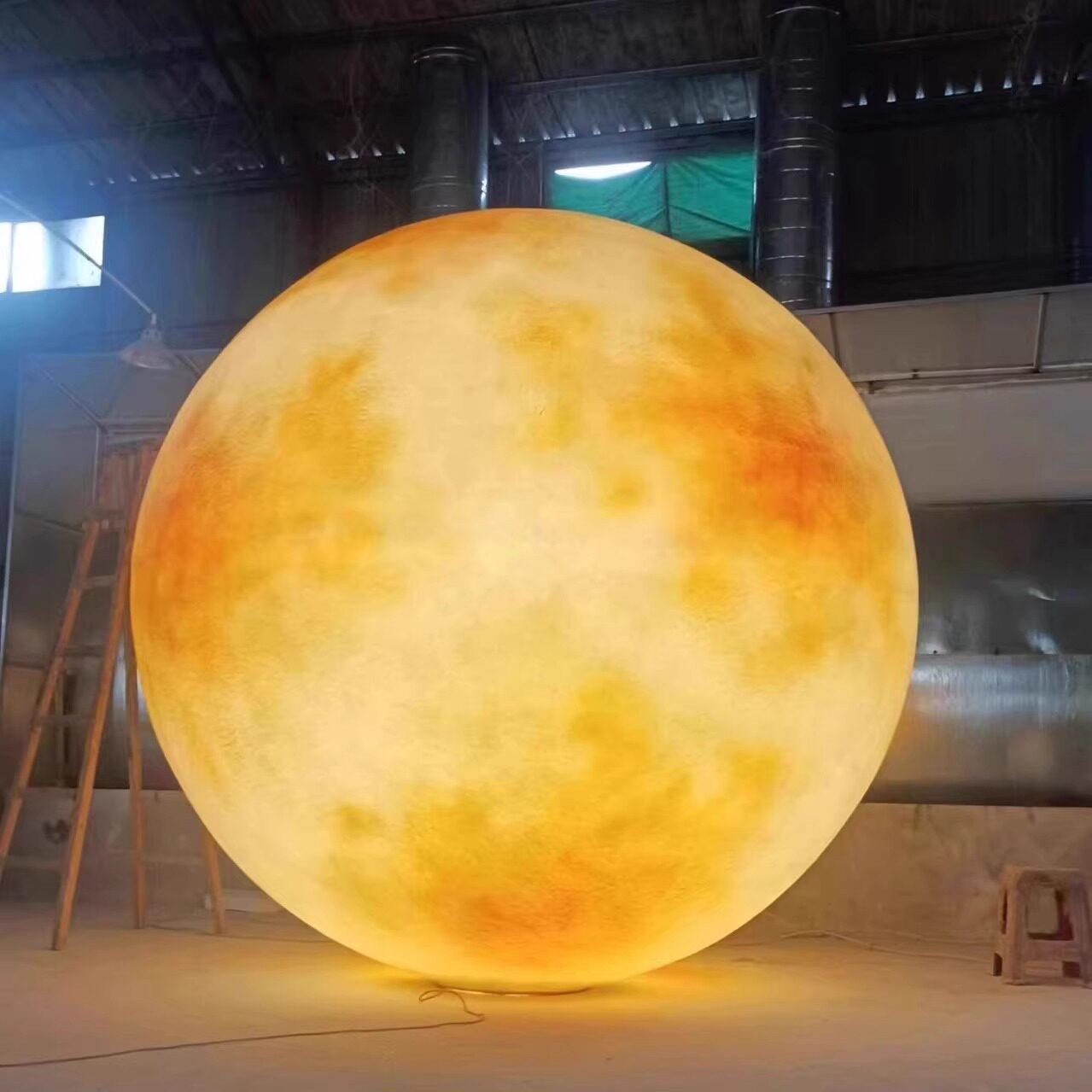 超大发光月球灯景观露营户外庭院防水落地灯网红大月亮装饰气氛灯