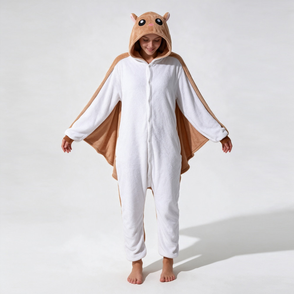 Onesie飞天鼠卡通动物连体睡衣情侣冬家居万圣节Flying Rat