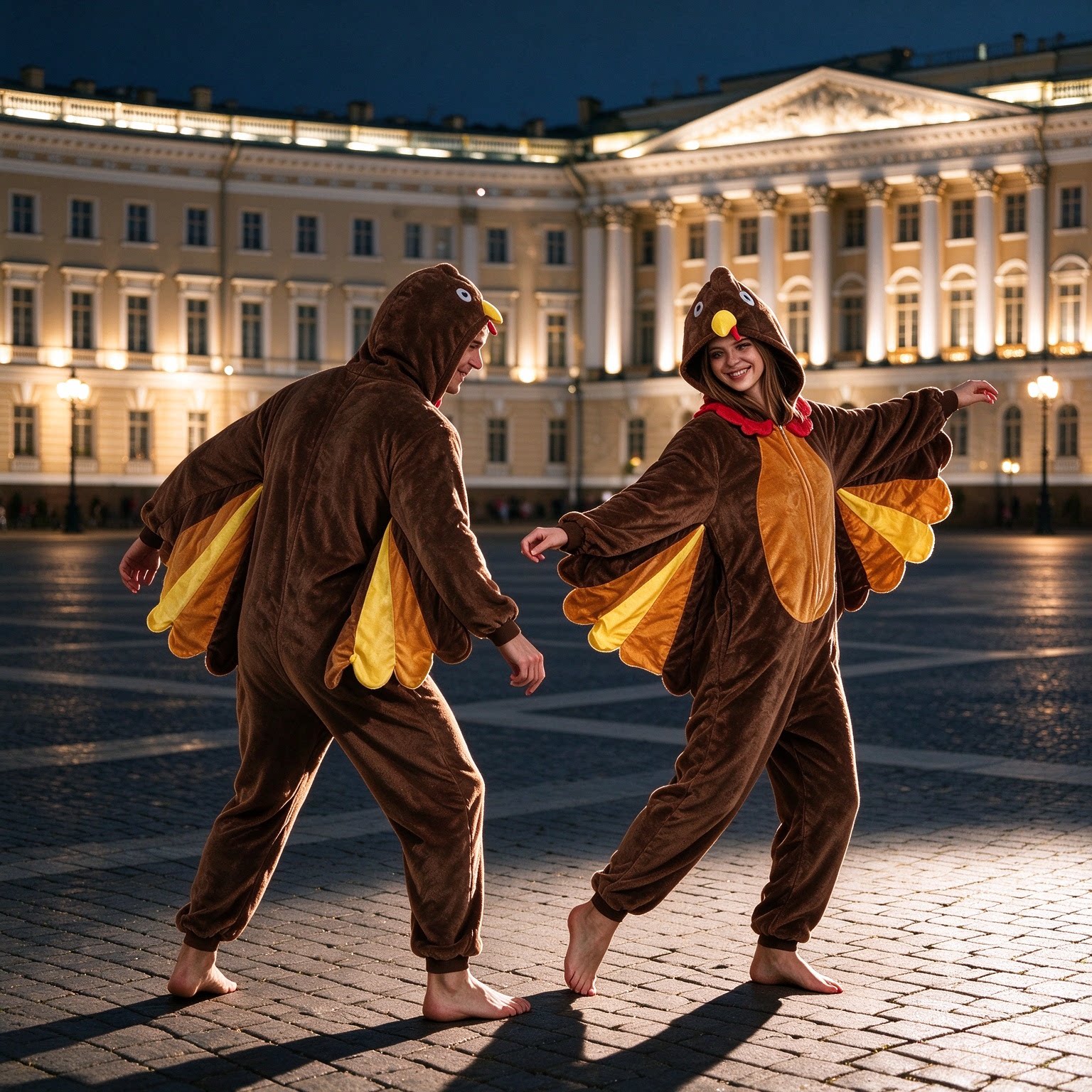 Onesie 火鸡深棕连体衣 家居服 法兰绒卡通睡衣 角色扮演服turkey