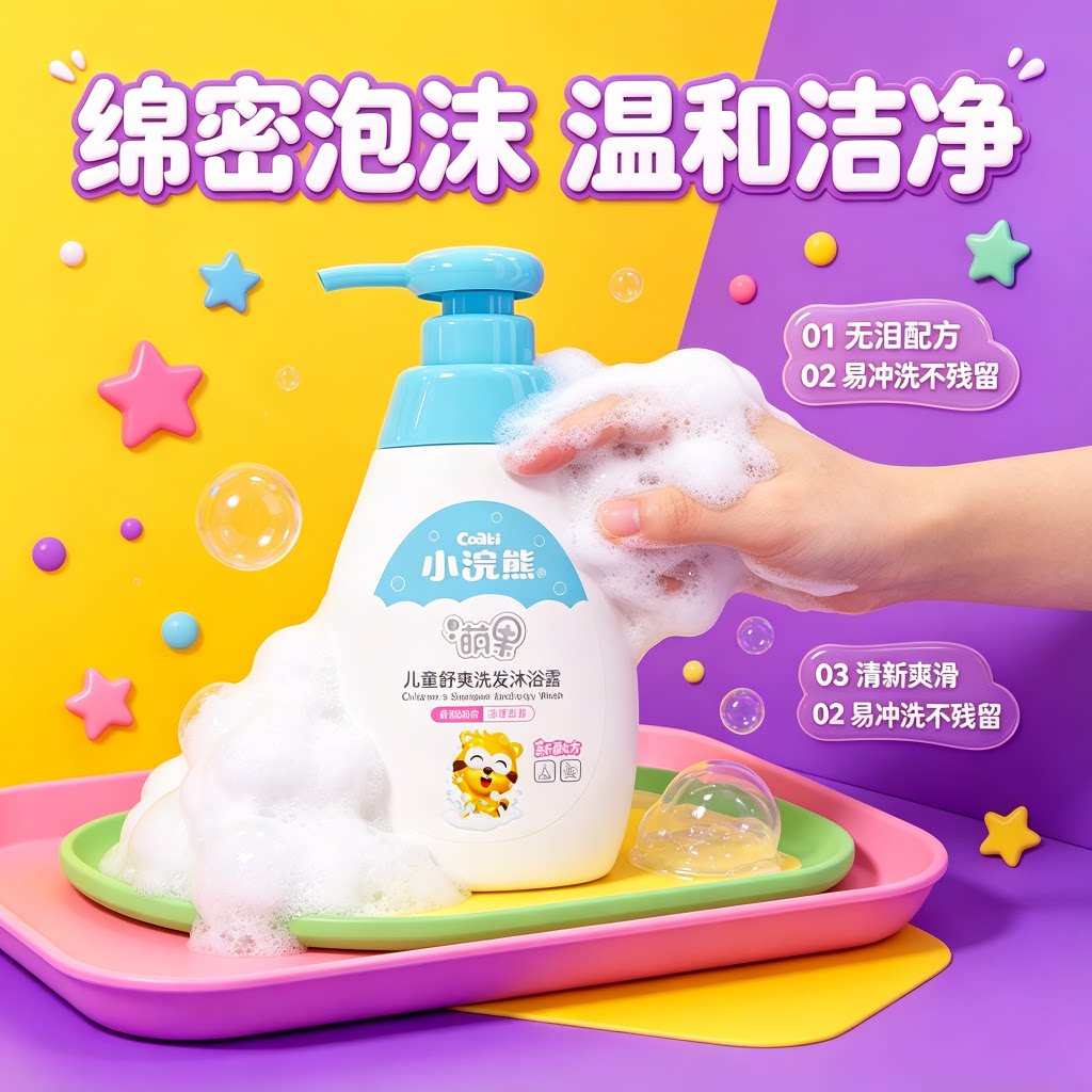 小浣熊婴儿温和清洁洗发沐浴露