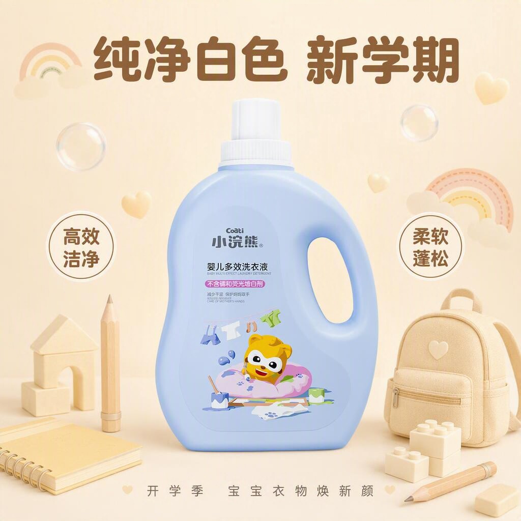 小浣熊新生儿多效内衣洗衣液