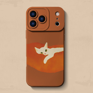 se简约7 慵懒猫猫iPhone17手机壳苹果16pro xr保护14套mini男女13撞色xs个性 15创意12高级11新款 8plus max个性