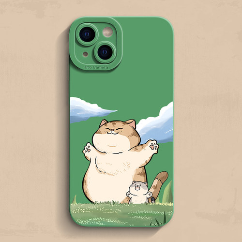 iphone17草地猫猫手机壳
