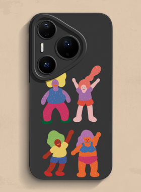 跳舞华为Pura80手机壳荣耀500个性mate80pro创意高级magic8新款保护套nova15至臻液态畅享男女青春GT硅胶高级