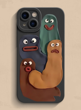 橡皮脸iPhone17手机壳苹果15pro max个性13保护7套mini男女12搞怪14全包16有趣se3防摔8plus欧美11新款xr创意