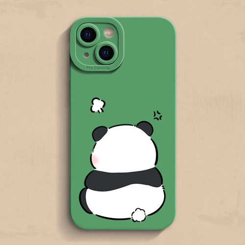 生气熊猫苹果17手机壳
